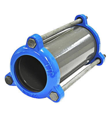 Gibault Joint – high-pressure pipe repair coupling for connecting or joining uPVC pressure pipes, available in 80 mm – 200 mm sizes.